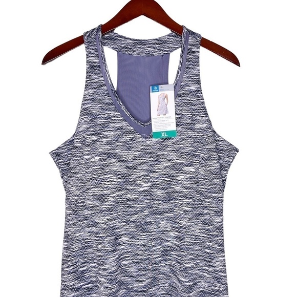 MPG MONDETTO Performance Gear Racer Back Travel Dress Size XL Purple Grey Combo - Picture 3 of 16